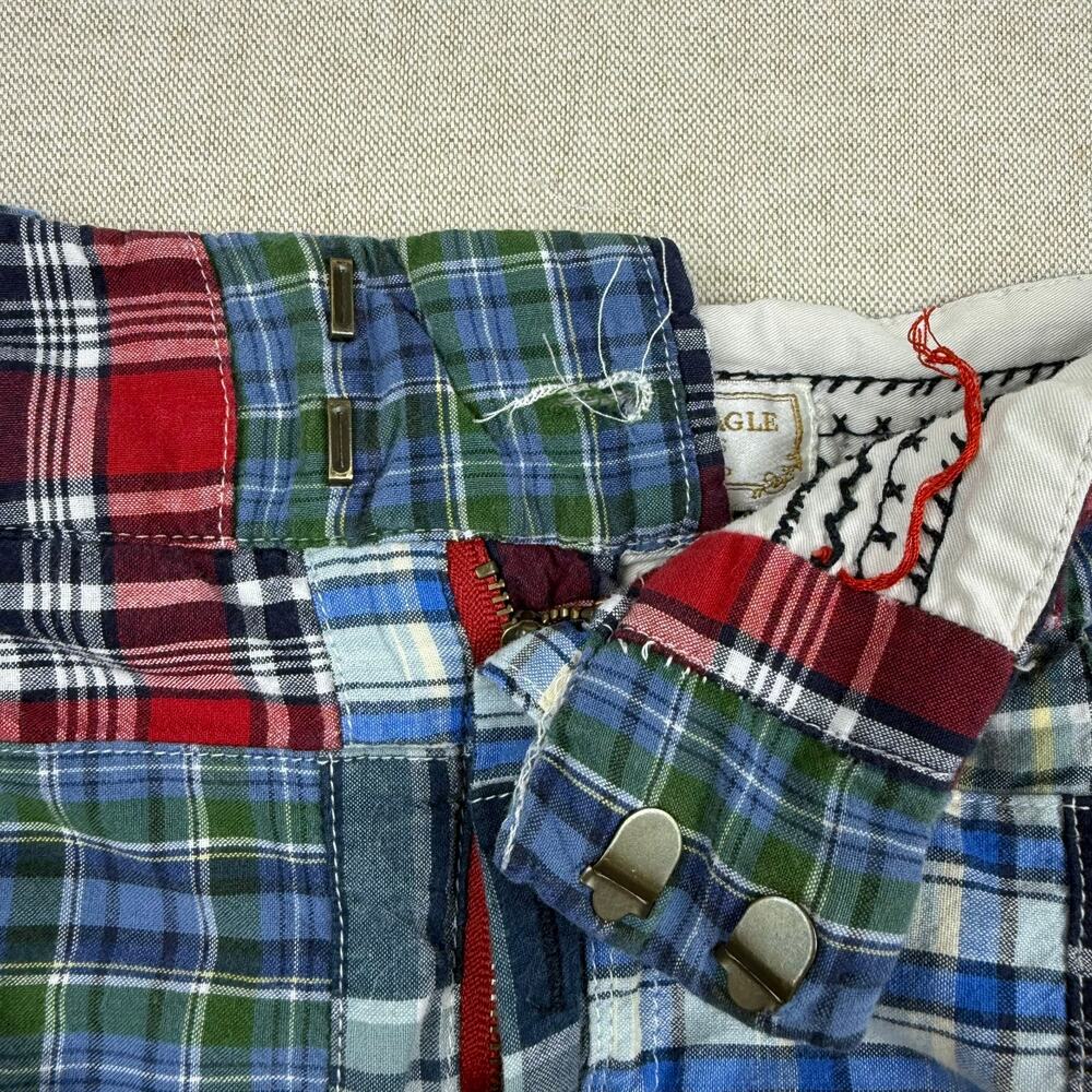 American Eagle Patchwork Plaid Mini Skirt Cotton … - image 9